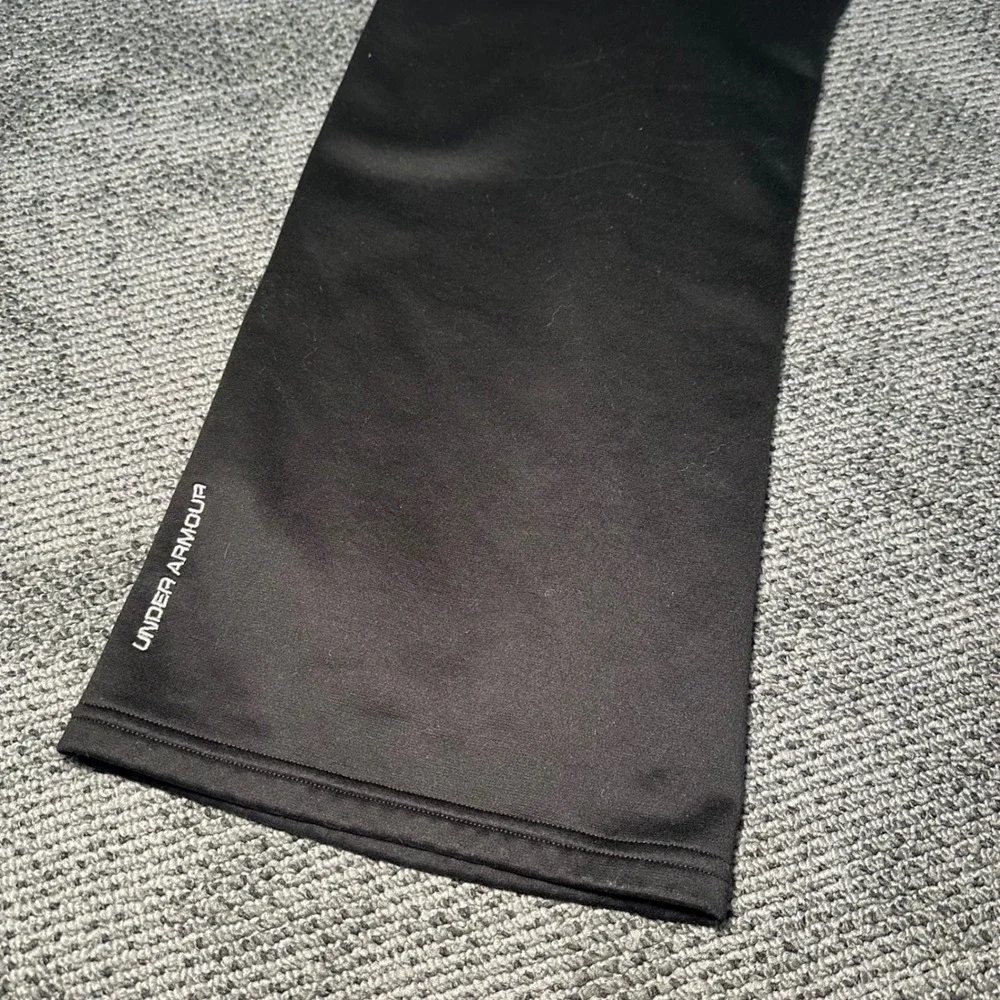 Under Armour Mens Black Fleece Lined Track Pants Straight Leg LG 207562 FW09